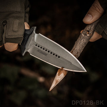 Dual Edge Fixed Blade  Survival Camping Knife G10 Handle with Waist Clip Kydex Sheath